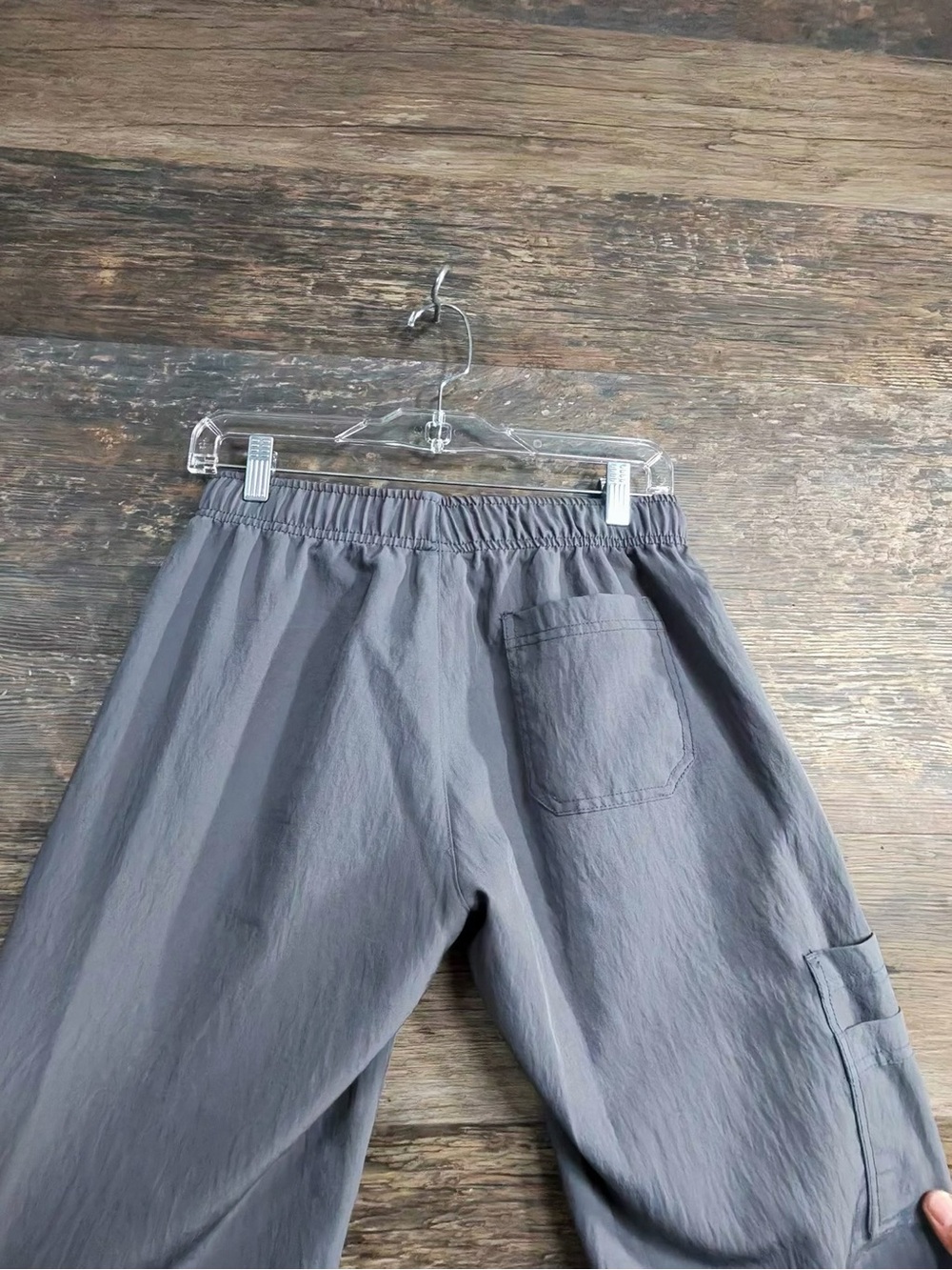 WonderWink Gray Cargo Scrub Pants with Yellow Drawstring - Picture 9 of 12